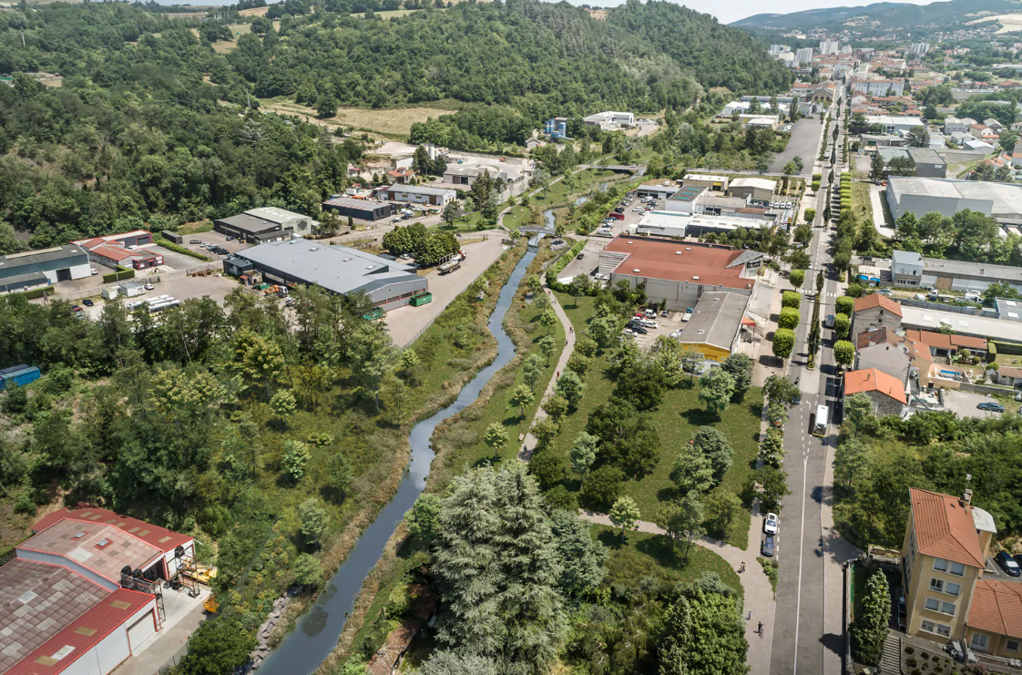 axe vélo vallée ondaine voie verte des confliuences véloroute V72 ZAC La bargette CHAMBON-FEUGEROLLES 