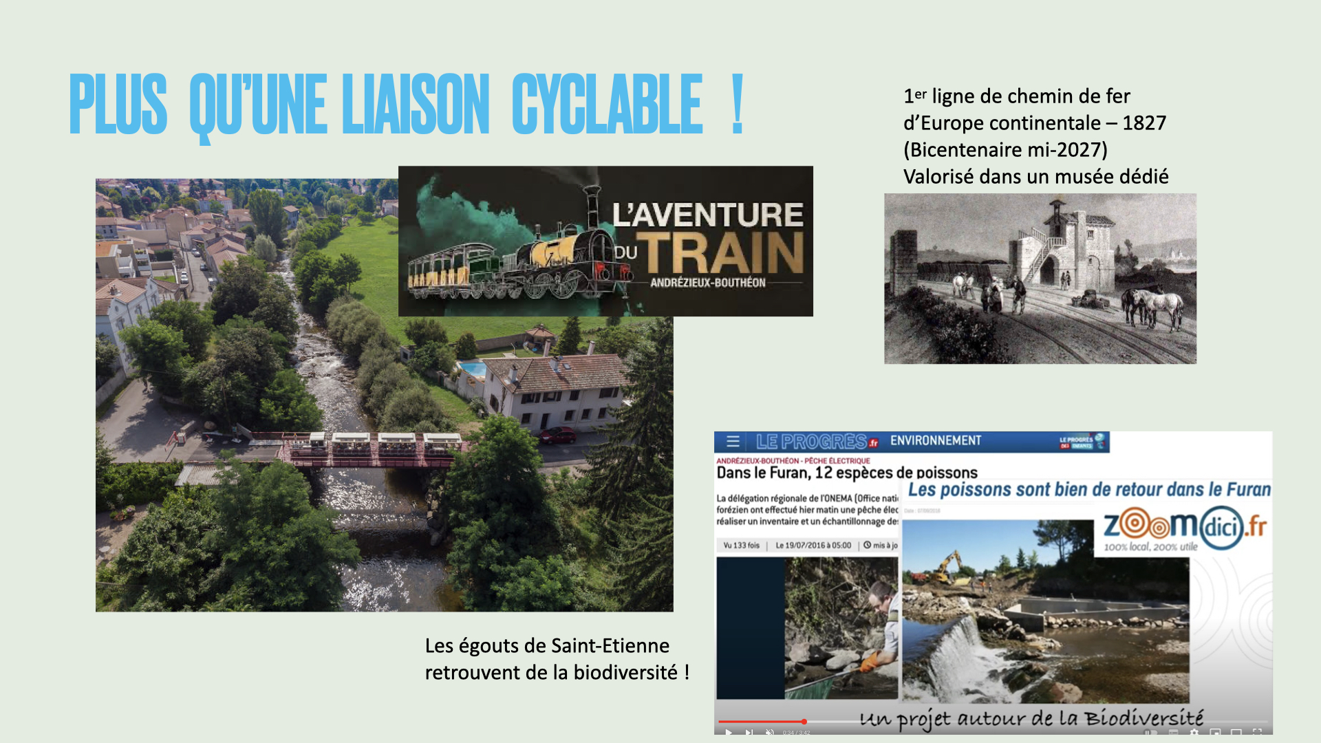 voie verte du furan rivière furan fouillouse Andrézieux-Bouthéon ligne de chemin de fer 1827 valorisation du patrimoine ferroviaire bicentenaire 200 ans extension musée de l'aventure du train